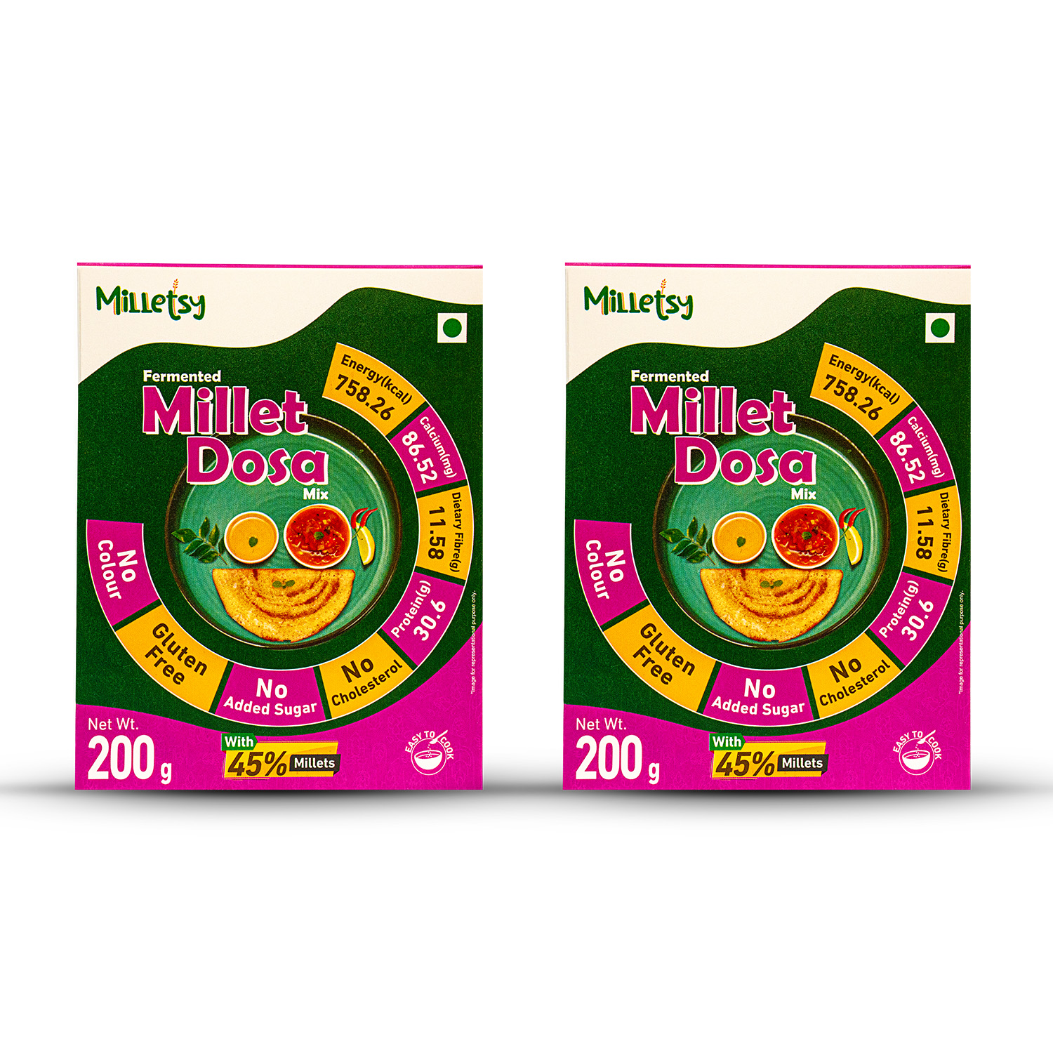 Milletsy Millet Dosa Mix (Fermented) Pack of 2 