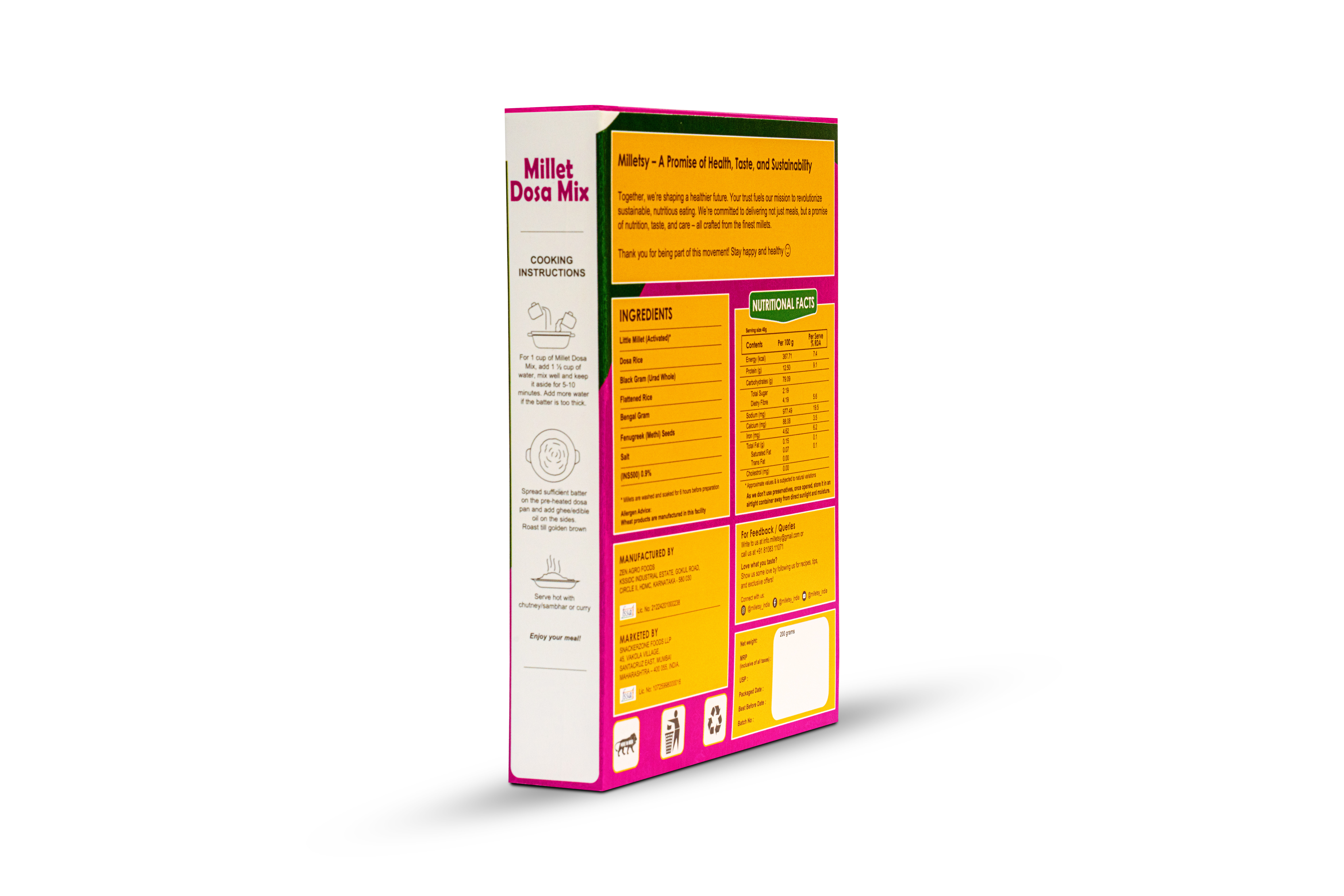 Milletsy Millet Dosa Mix (Fermented) Pack of 4 
