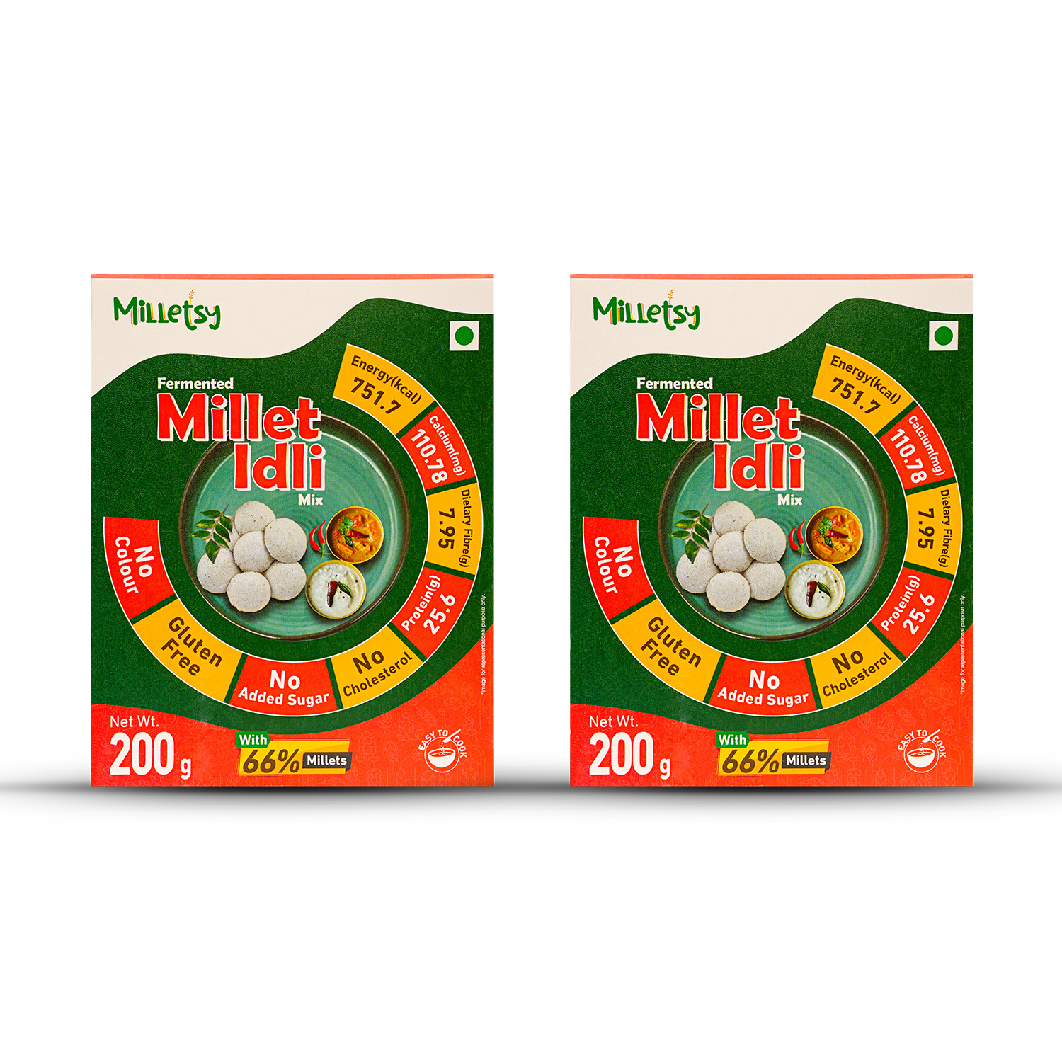 Milletsy Millet Idli Mix (Fermented) Pack of 2 