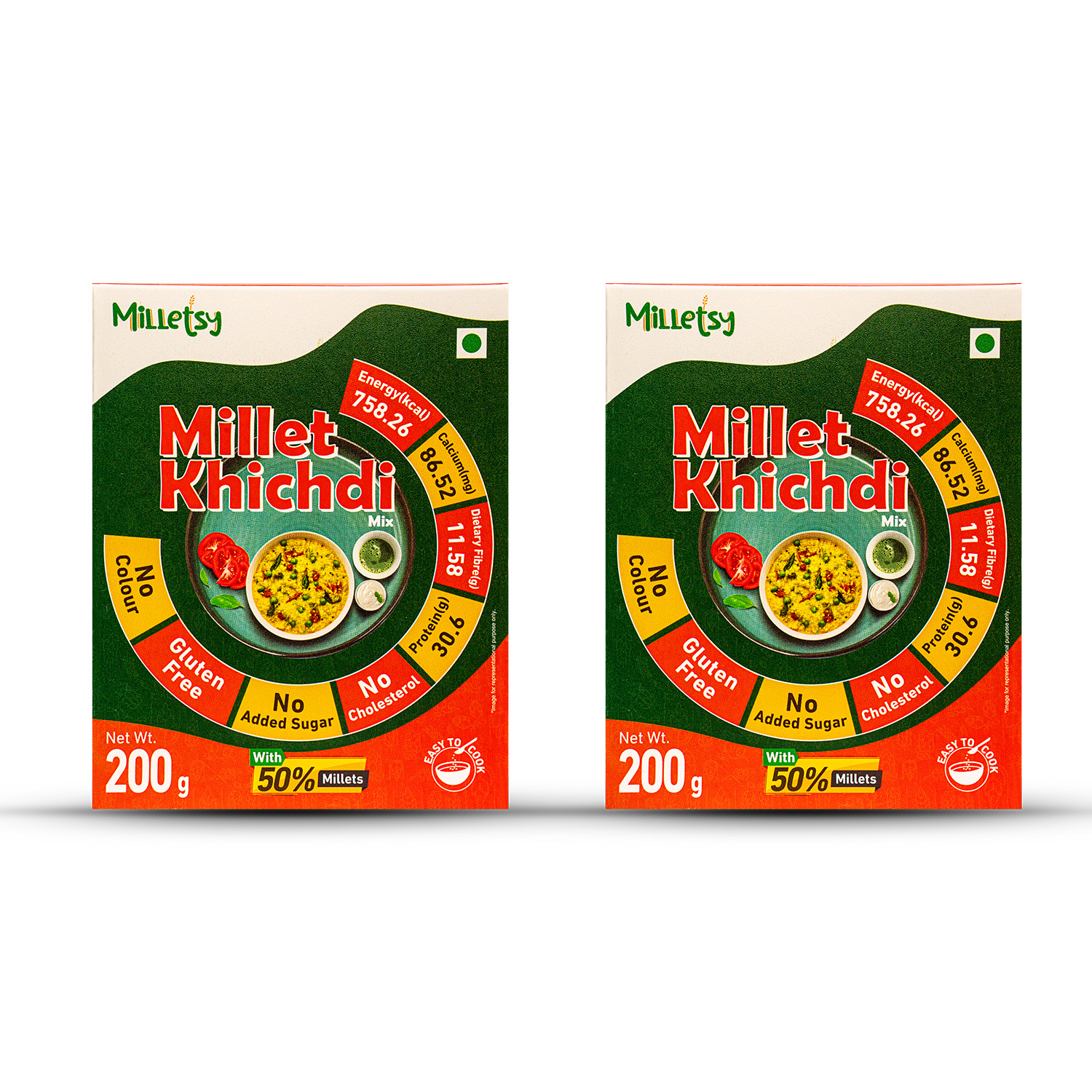 Milletsy Millet Khichdi Mix (Activated) Pack of 2 