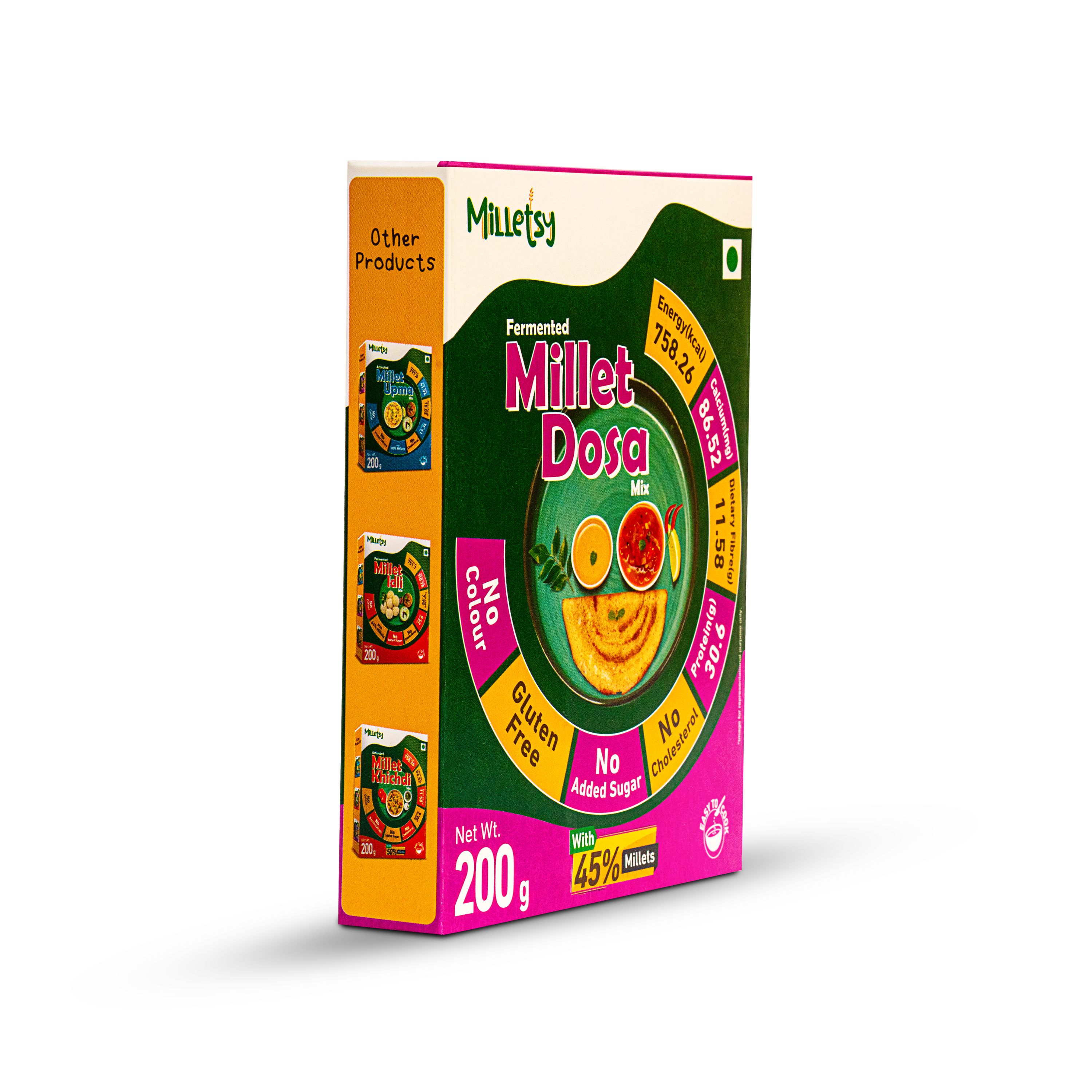 Milletsy Millet Dosa Mix (Fermented) Pack of 4 