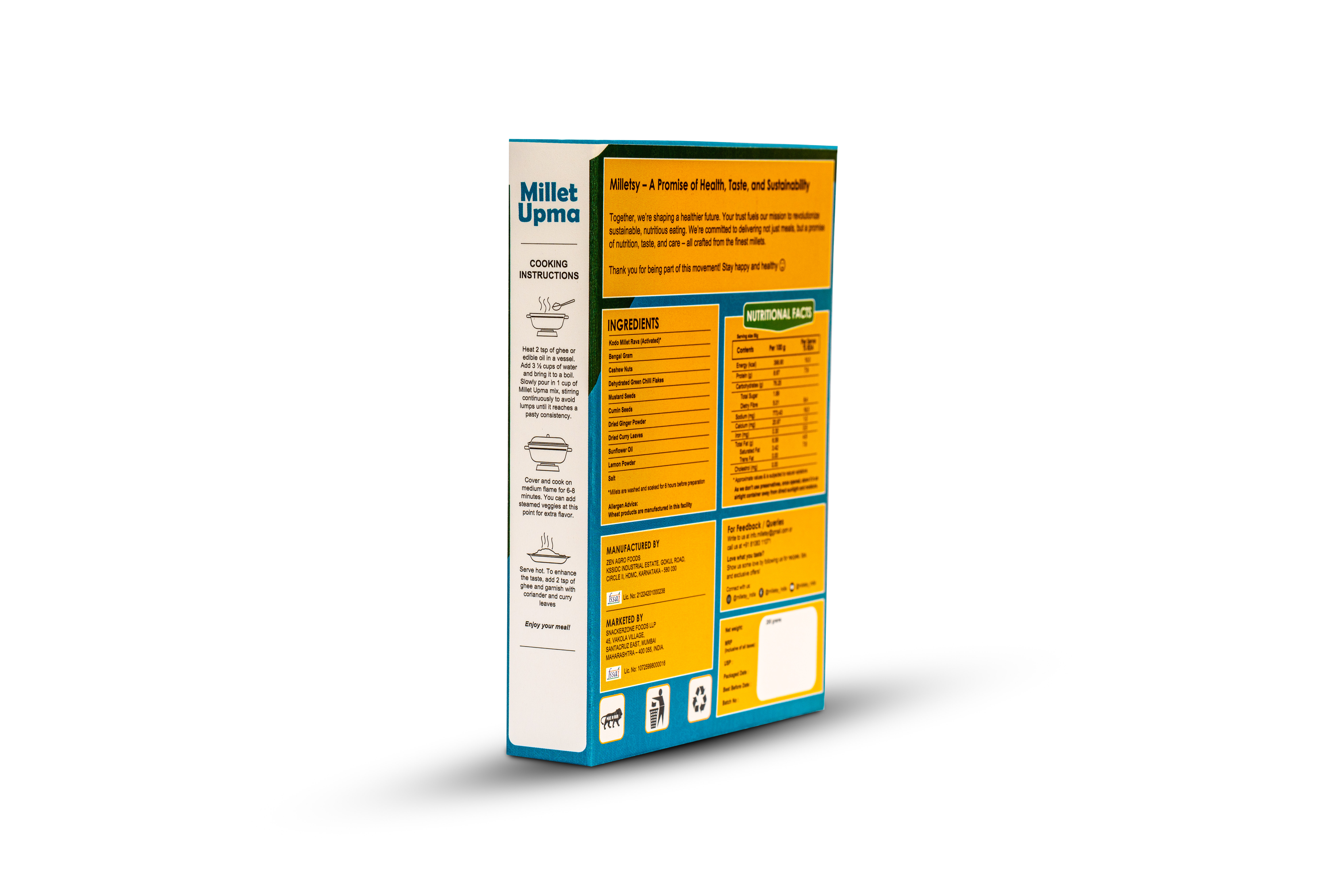 Milletsy Millet Upma Mix (Activated) Pack of 2 