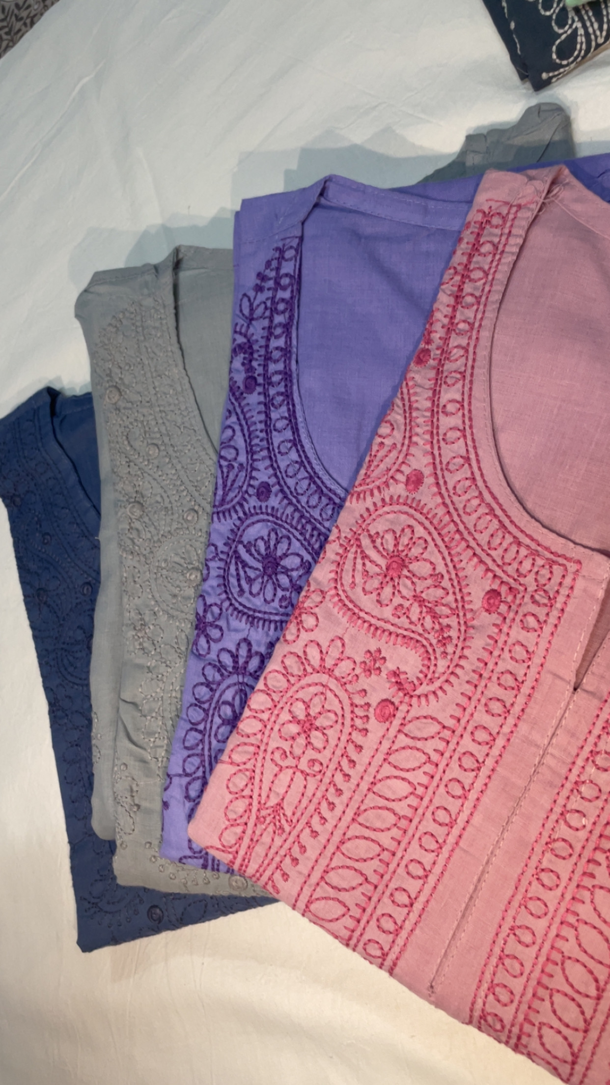 Handwork chicken-kari Cotton Kurtas