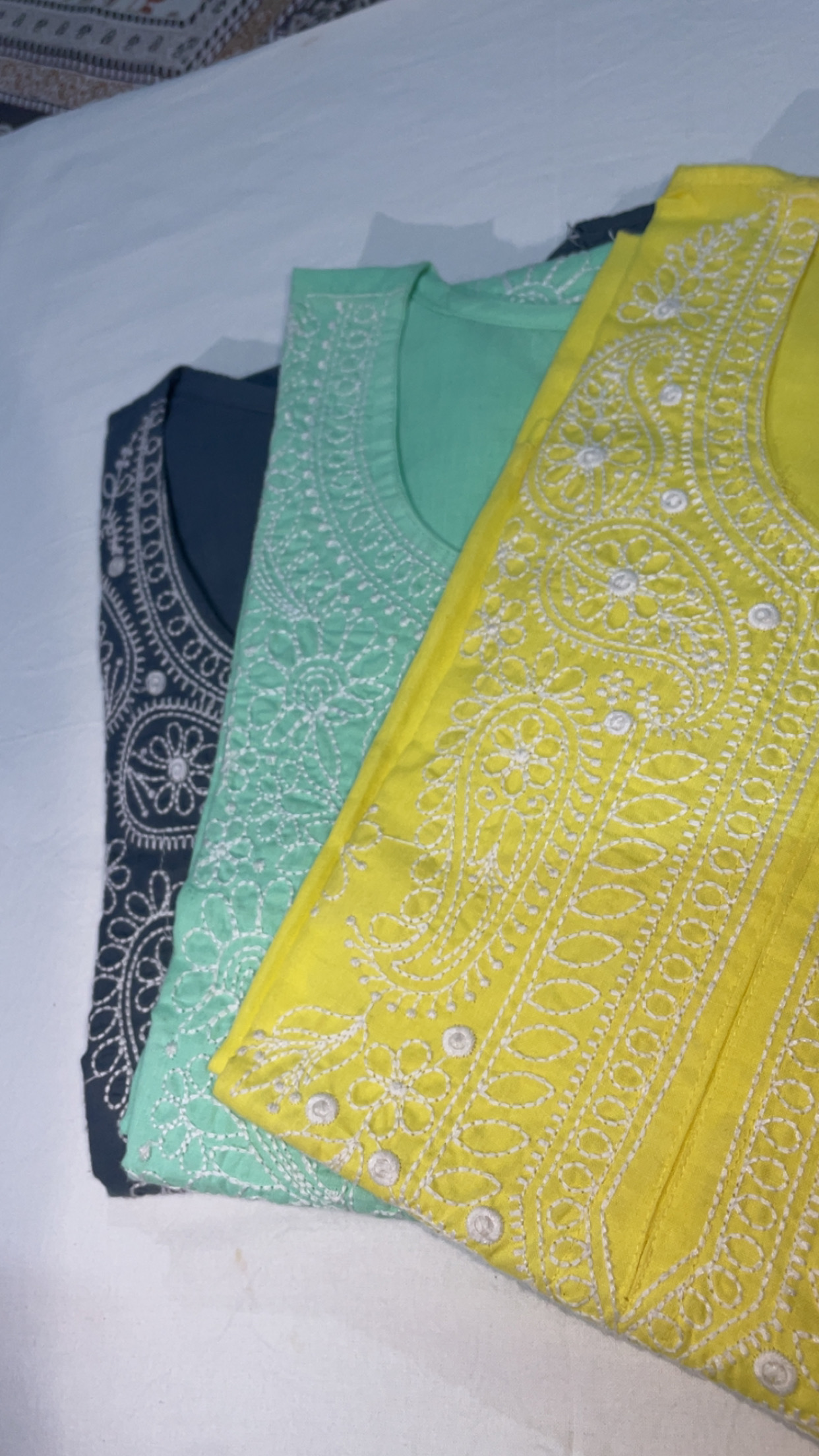 Handwork chicken-kari Cotton Kurtas