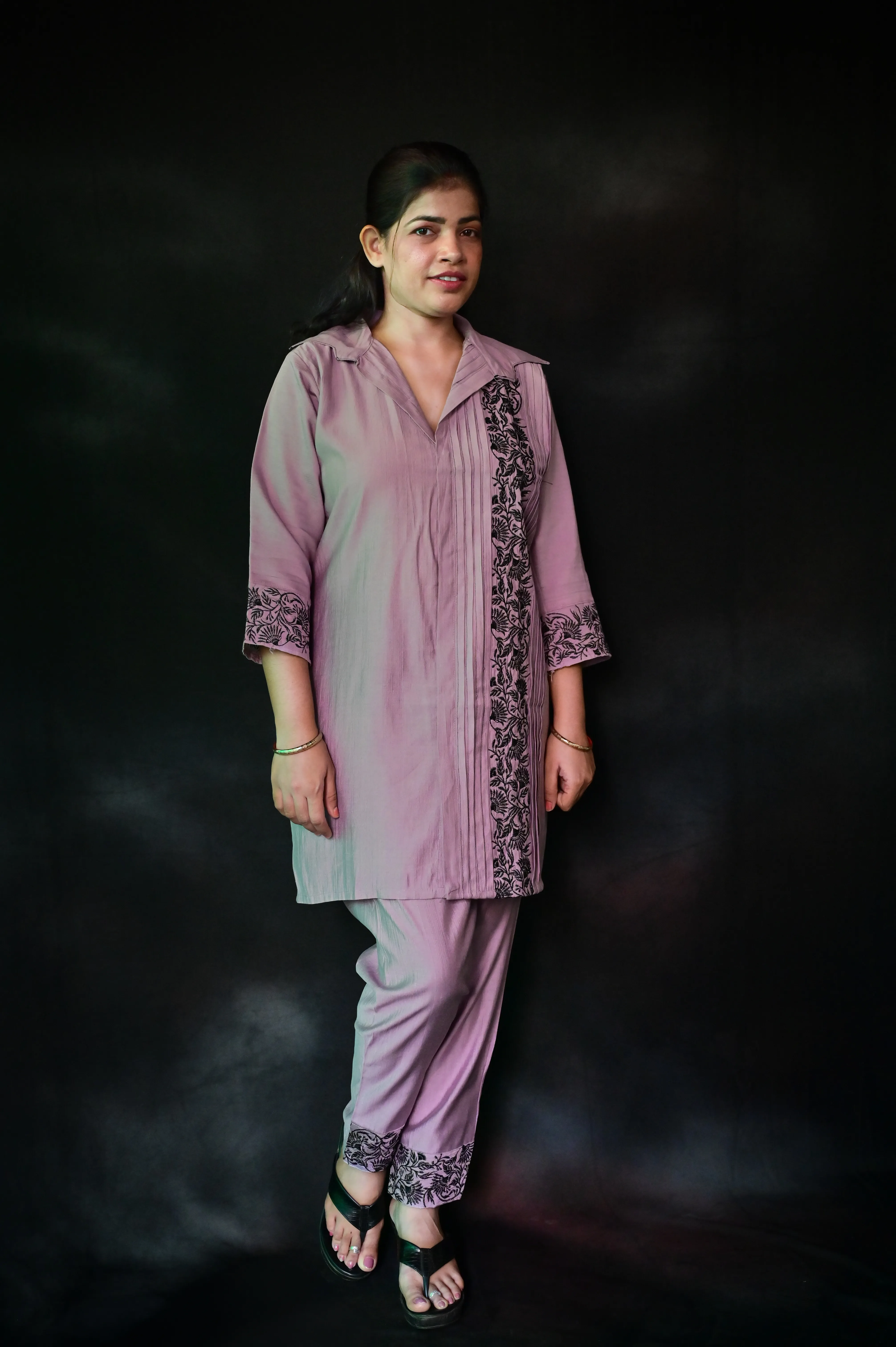 Embroidered Soft Muslin Co-Ord Set