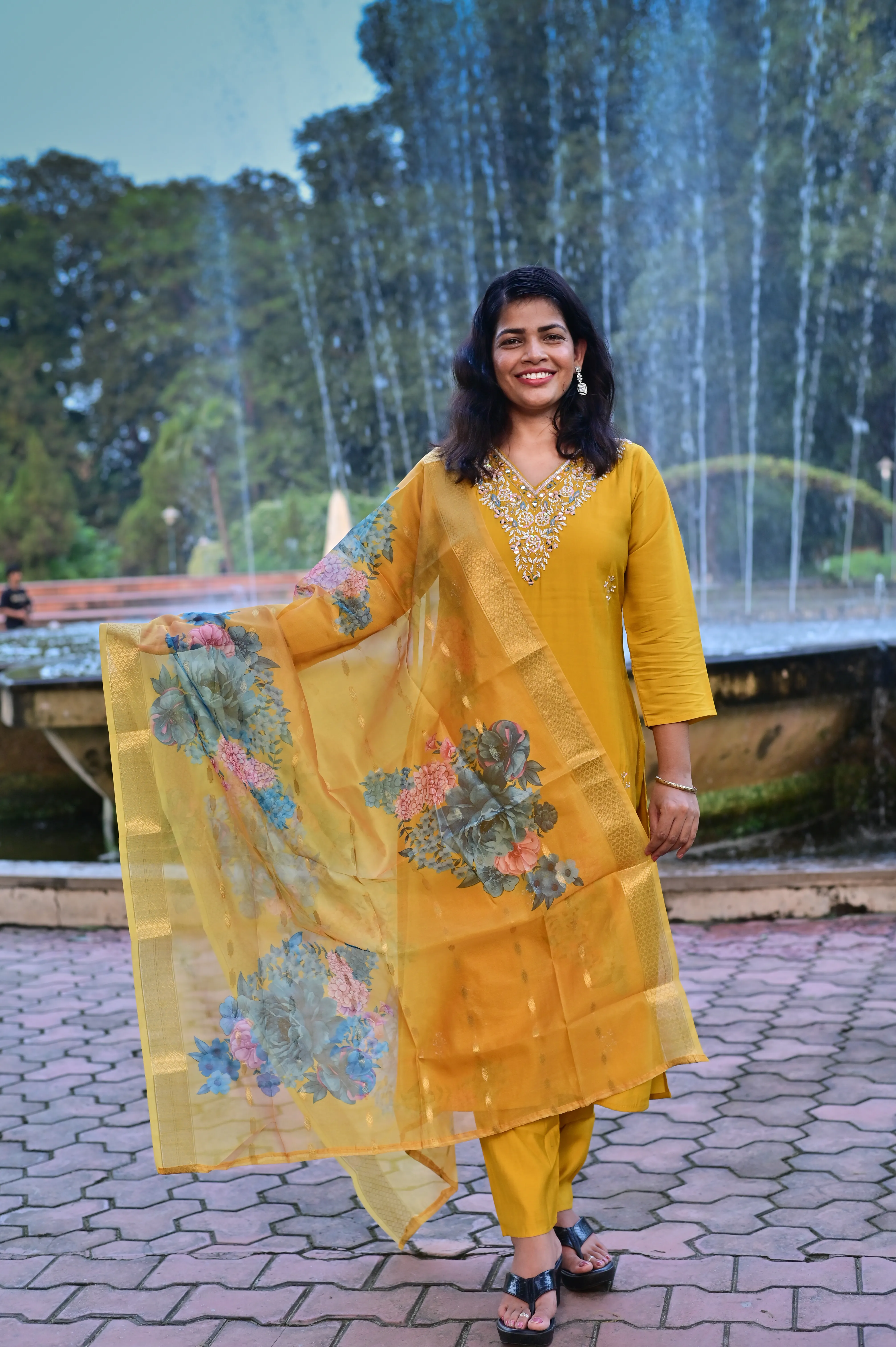 Sunshine Yellow 3-Piece Kurta Suit