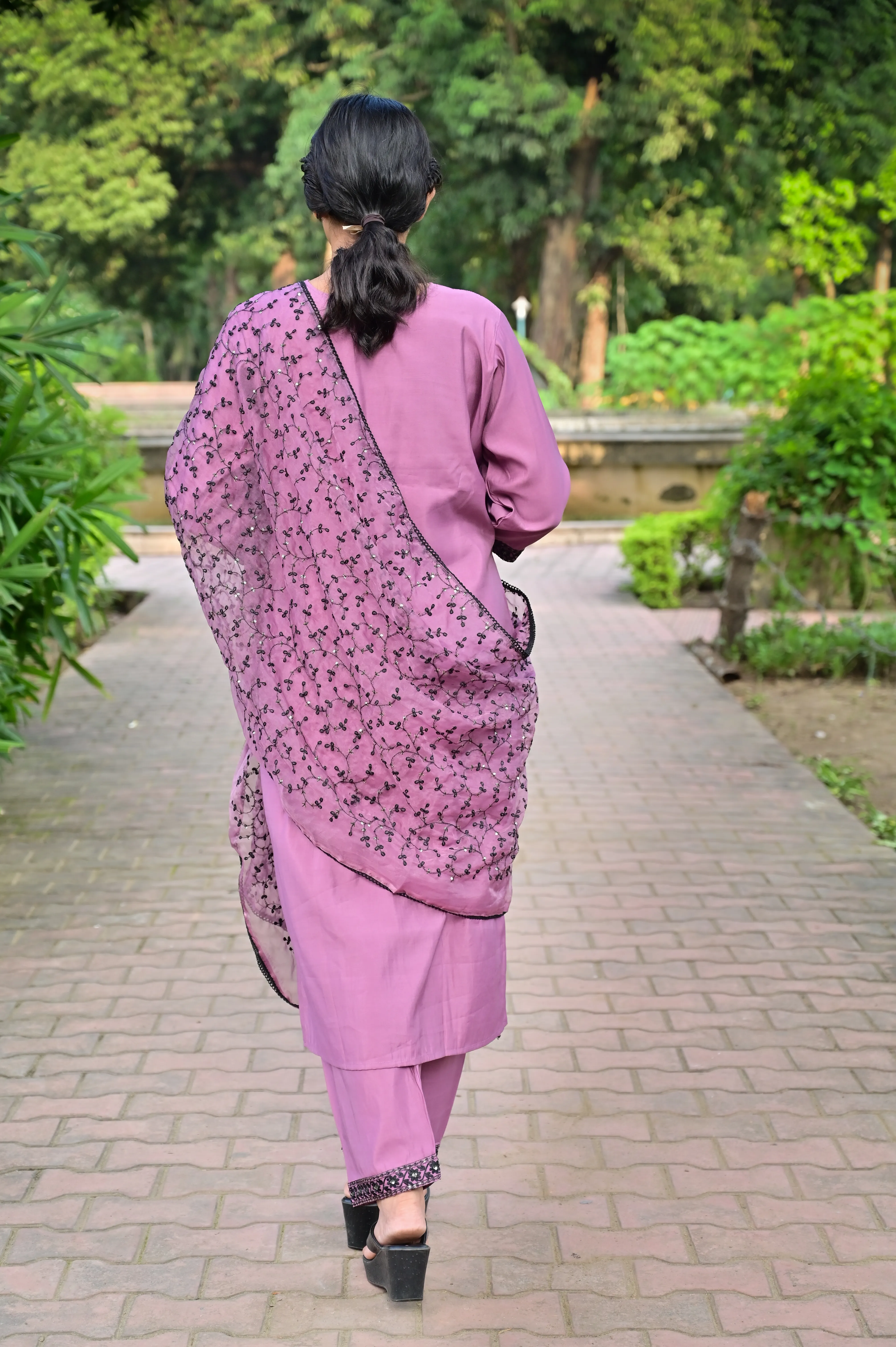 lavender kurta set