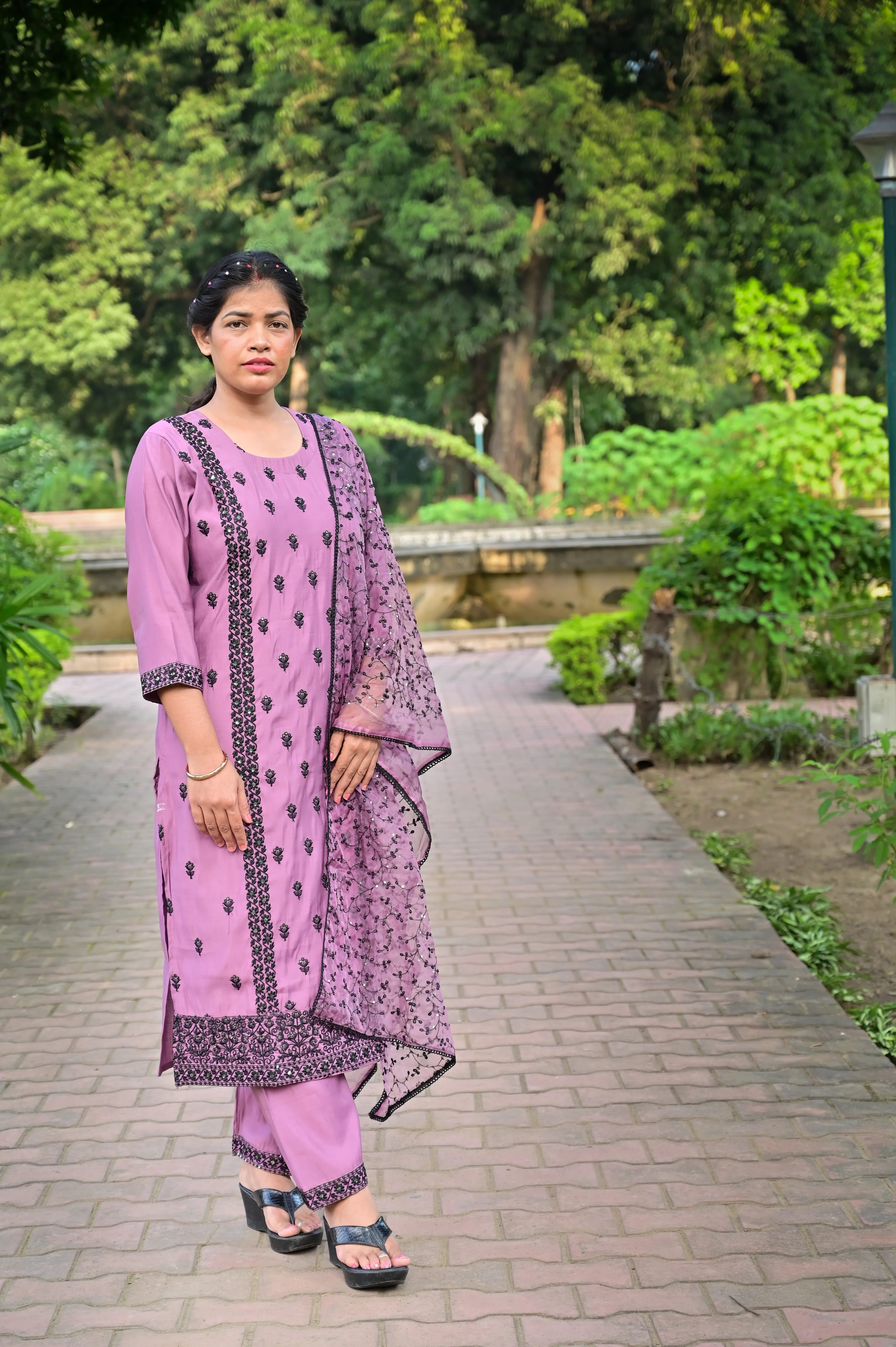 lavender kurta set
