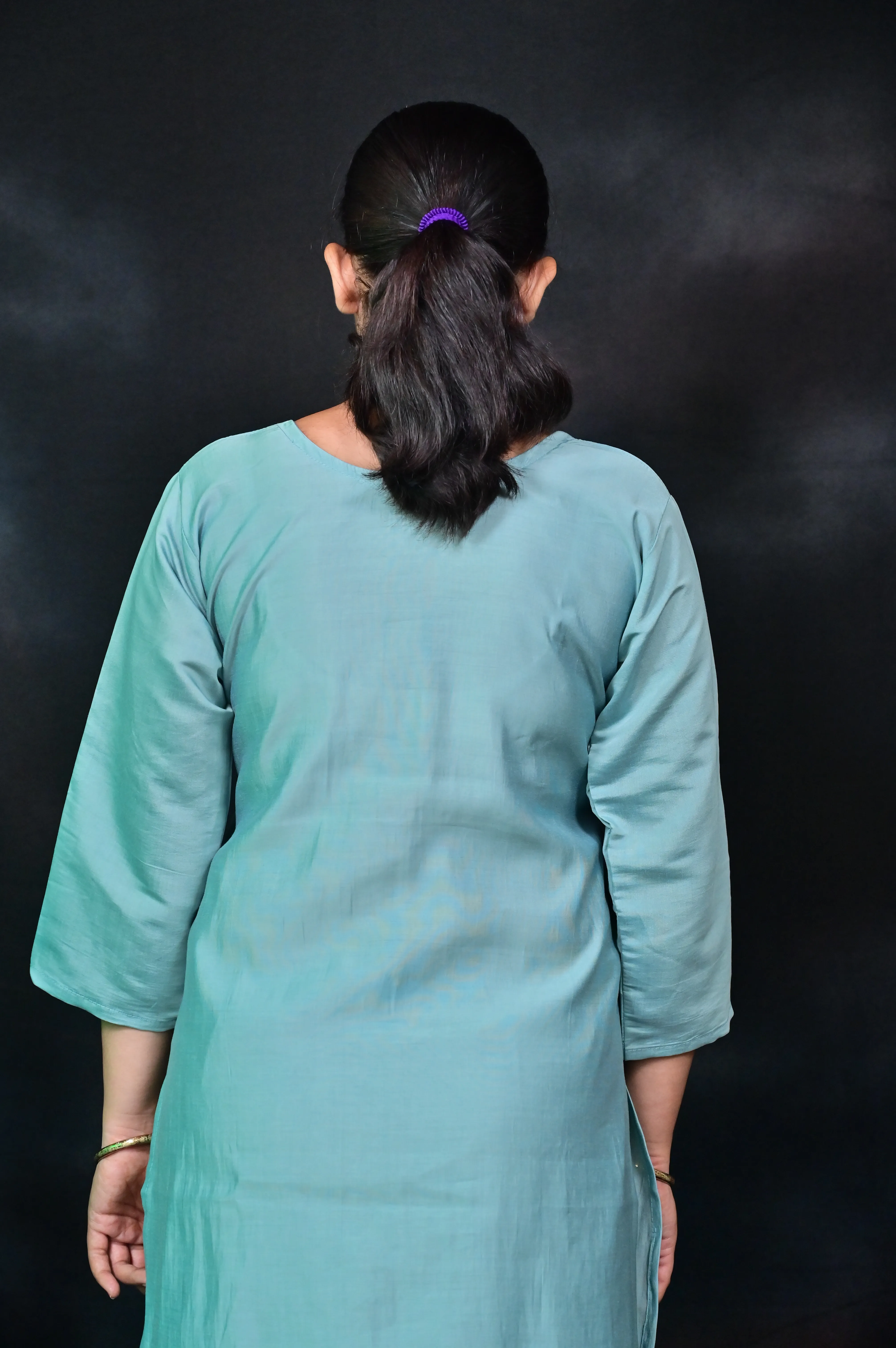 Soft aqua cotton twill co-ord set