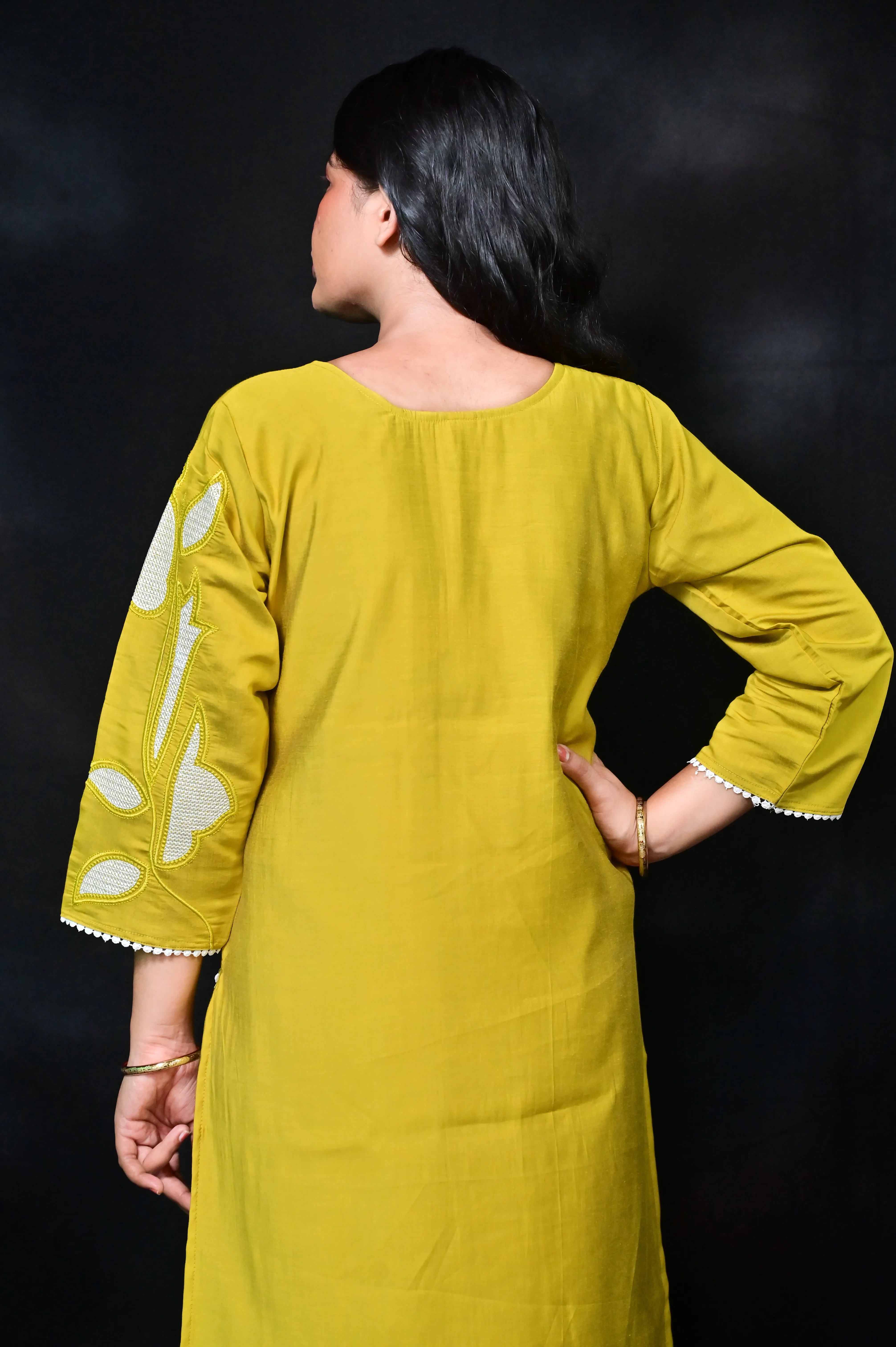 Lemonish Green Embroidered Co-Ord Set