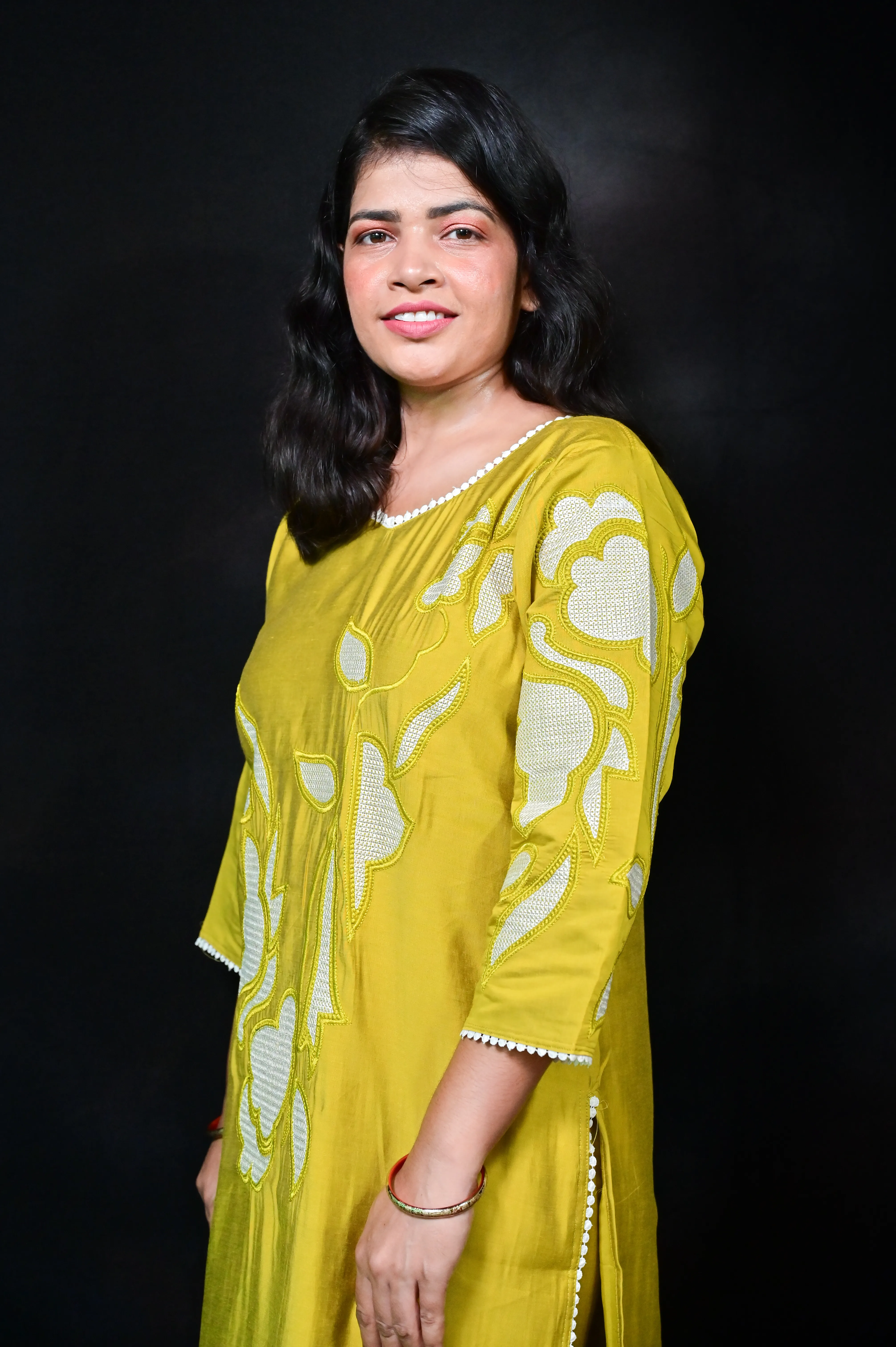 Lemonish Green Embroidered Co-Ord Set