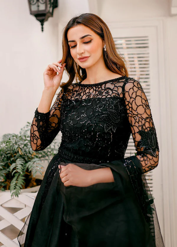 طقم نسائي فخم - أسود للمناسبات (3 قطع)