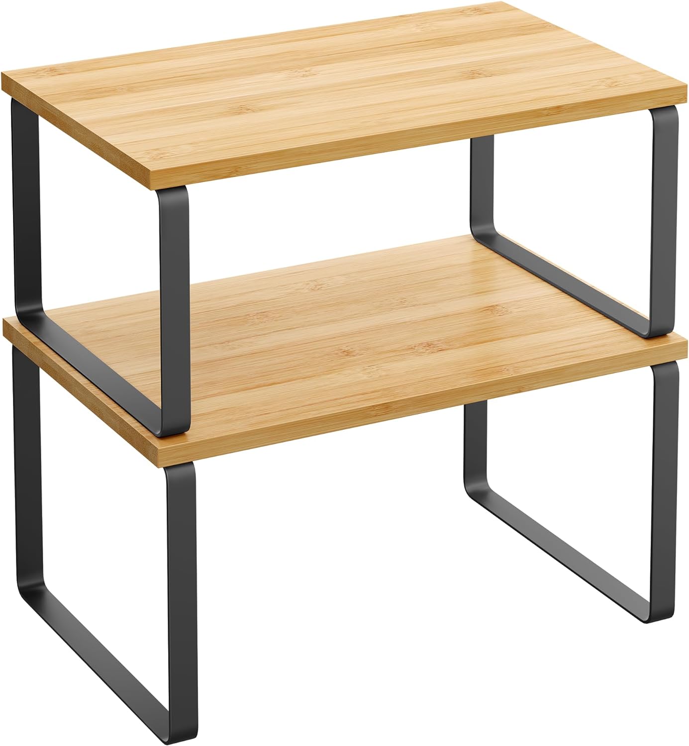 Cabinet Organizer Shelf, Set of 2 Kitchen Counter Shelves, Kitchen Storage