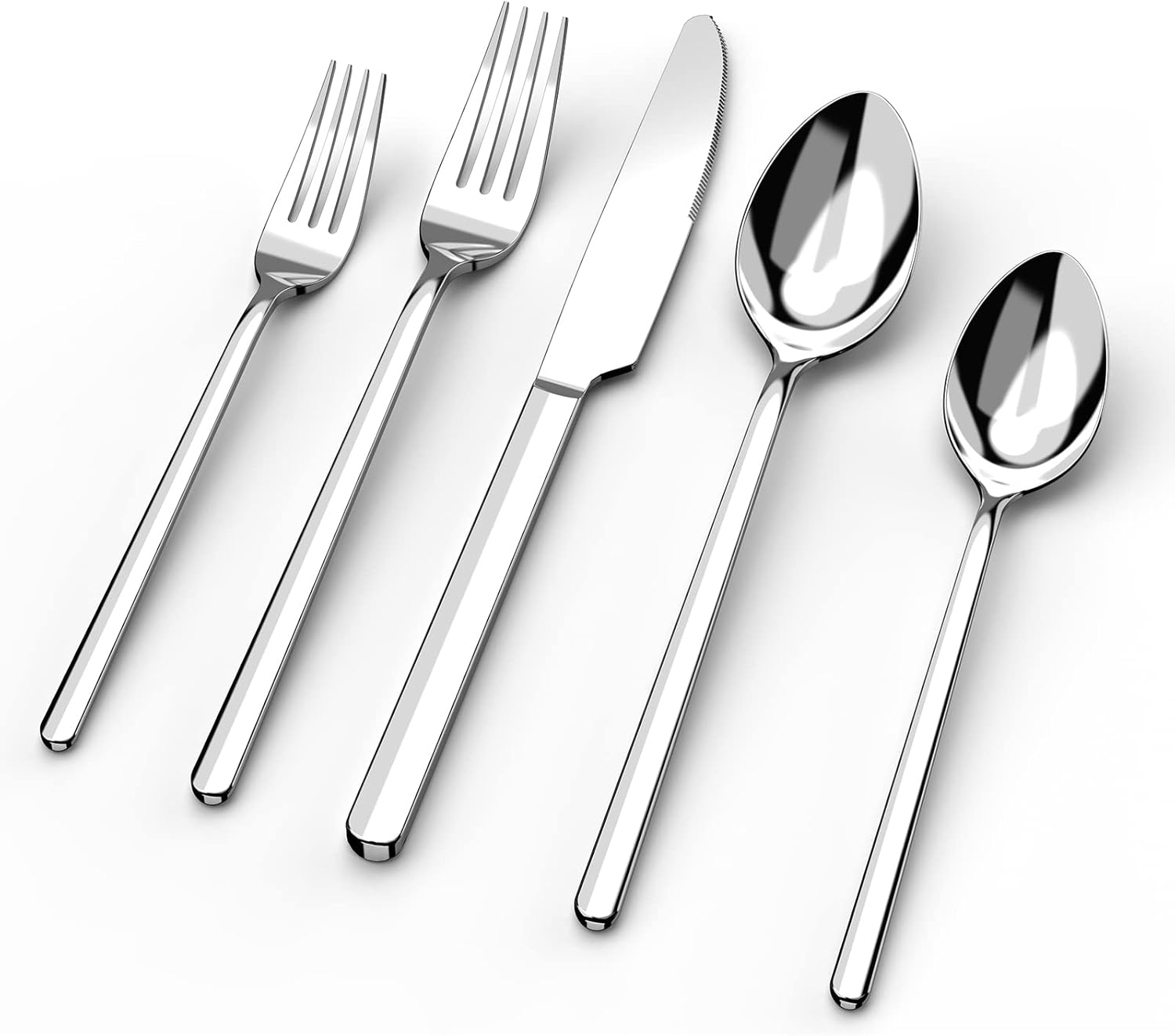 Silverware Set, 20 Piece Flatware Cutlery Set for 4, 18/10 Stainless Steel