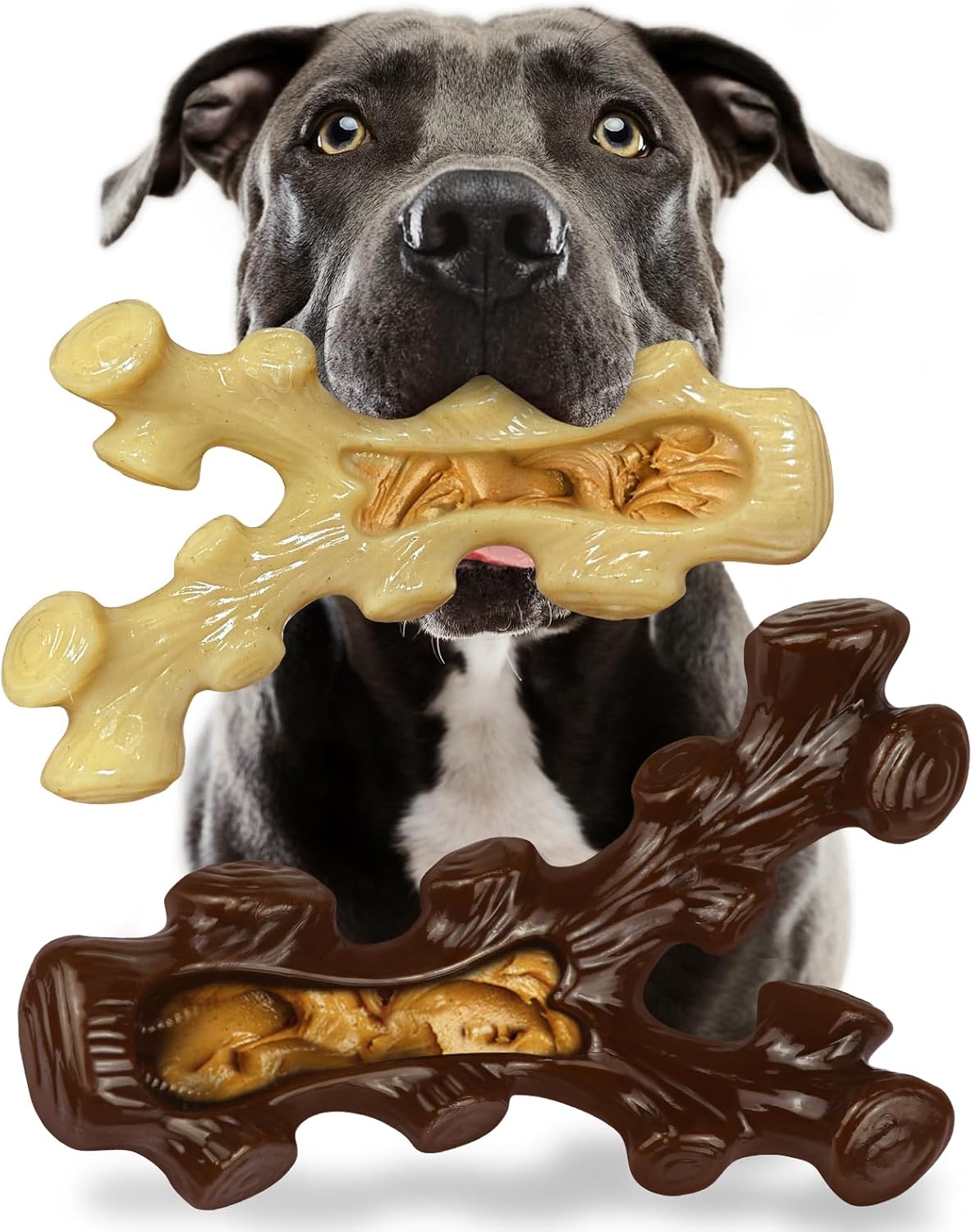 2 Pack Dog Chew Toys for Aggressive Chewers,Boredom and Stimulating Best Dog Toys