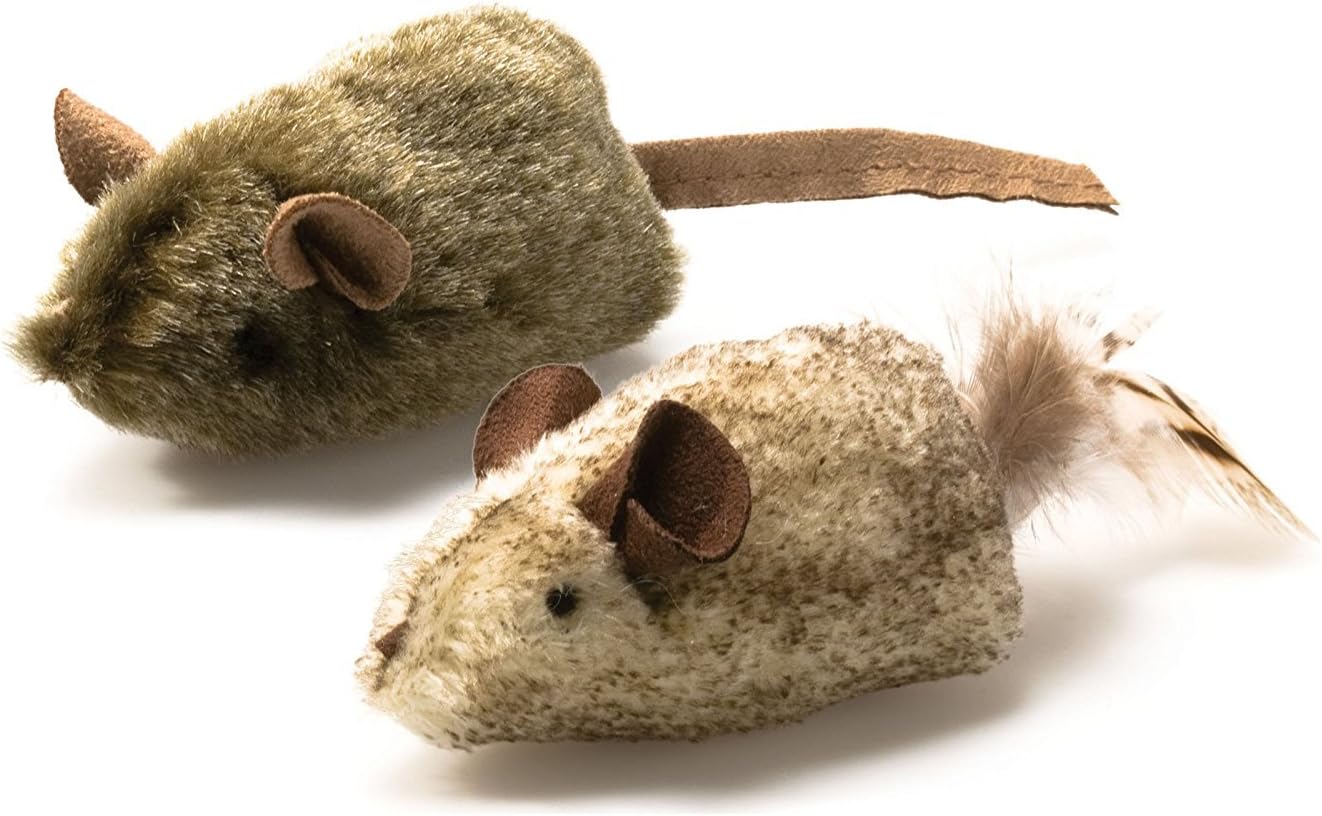 Play-N-Squeak Twice the Mice Cat Toy, 2pc