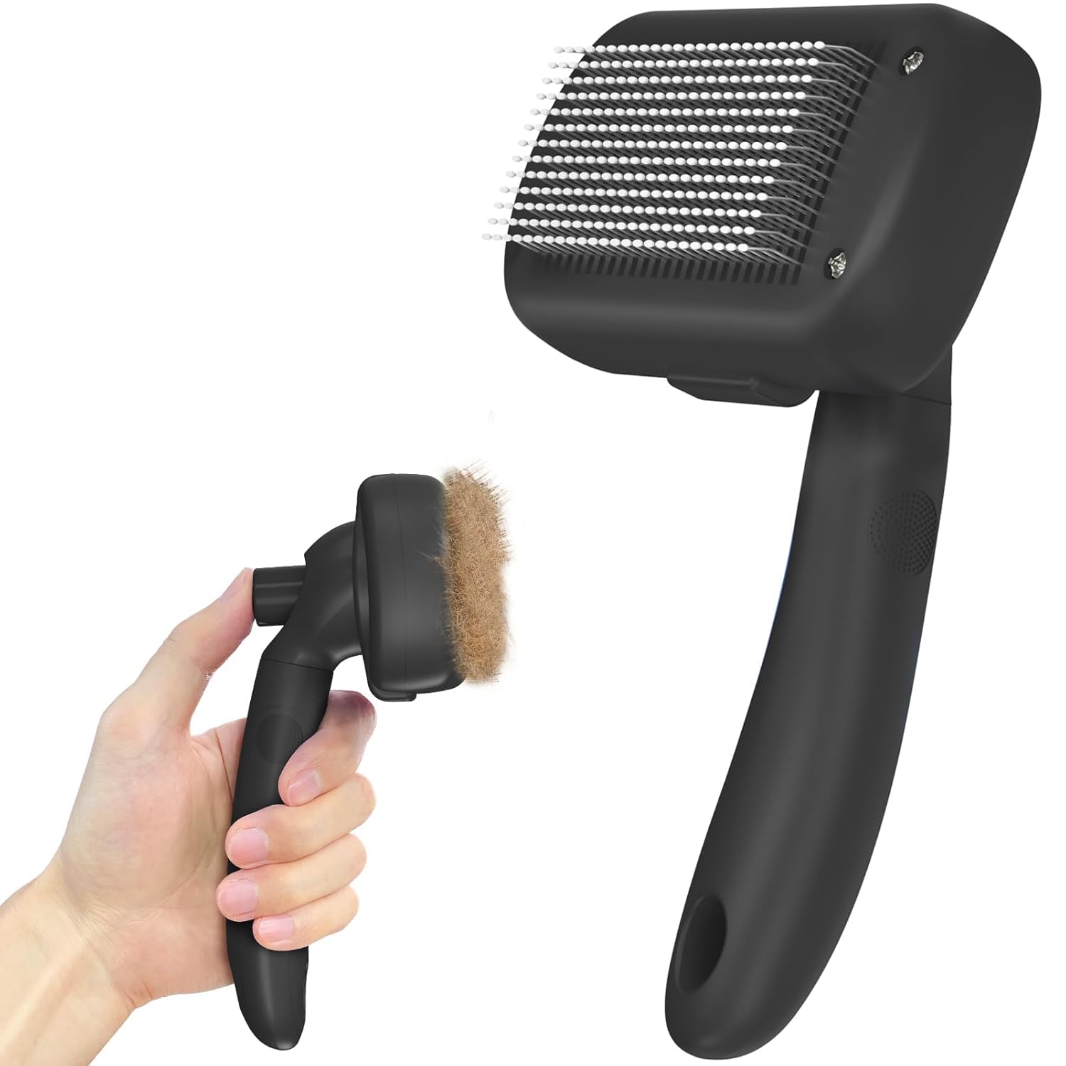 Self Cleaning Shedding Brush - Skin Friendly Grooming Tool for Dogs, Cats