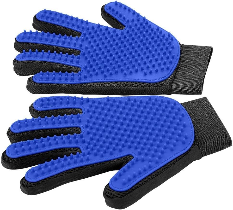 Upgrade Efficient Pet Hair Remover Gloves - Gentle Shedding Brushes for Dogs, Cats