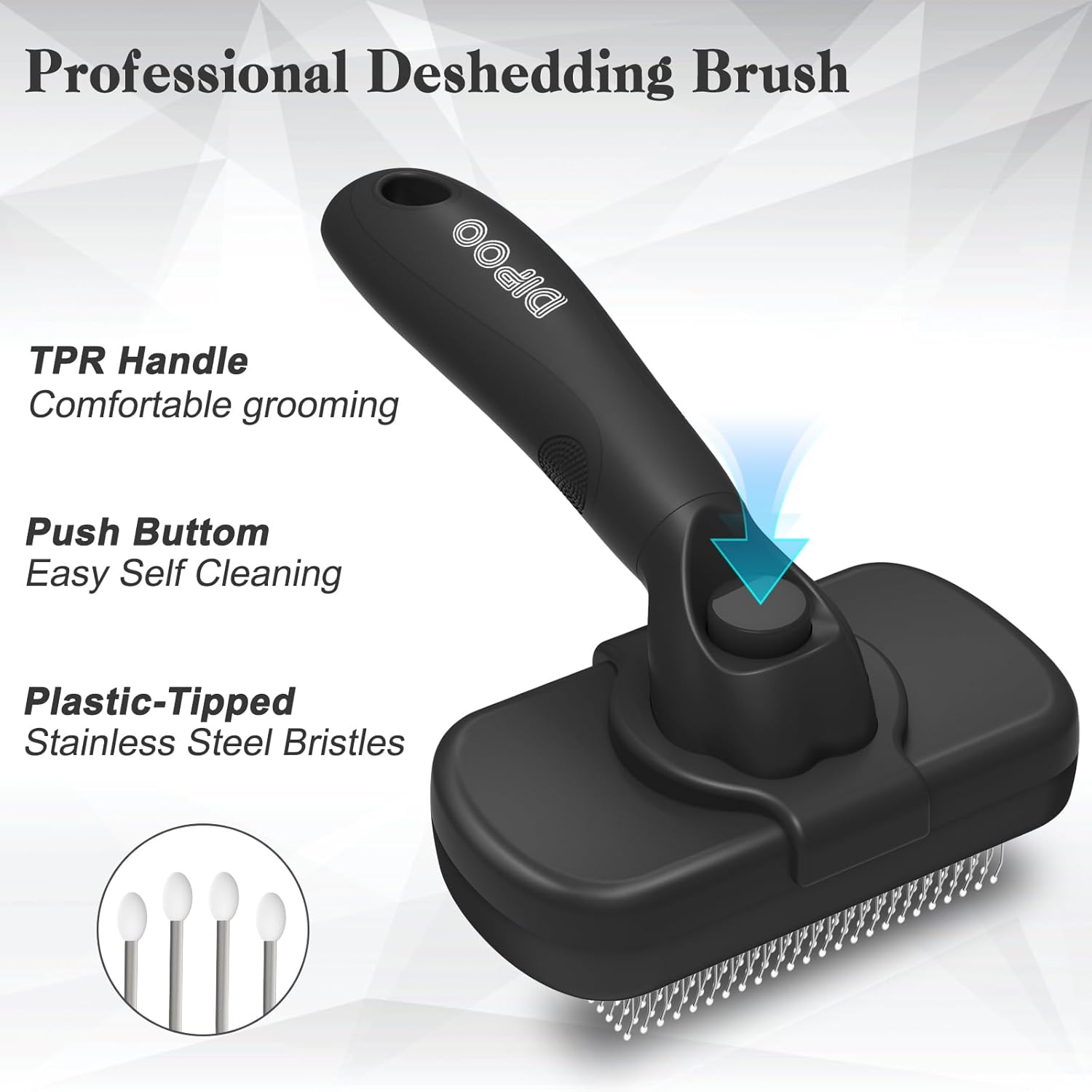 Self Cleaning Shedding Brush - Skin Friendly Grooming Tool for Dogs, Cats