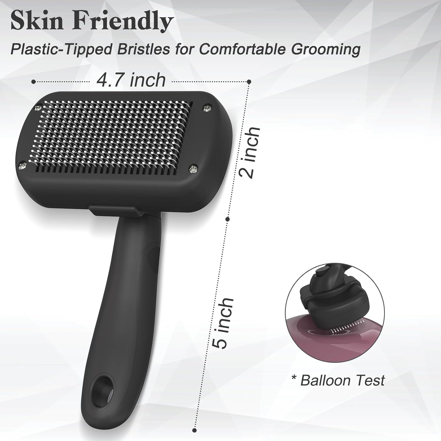 Self Cleaning Shedding Brush - Skin Friendly Grooming Tool for Dogs, Cats