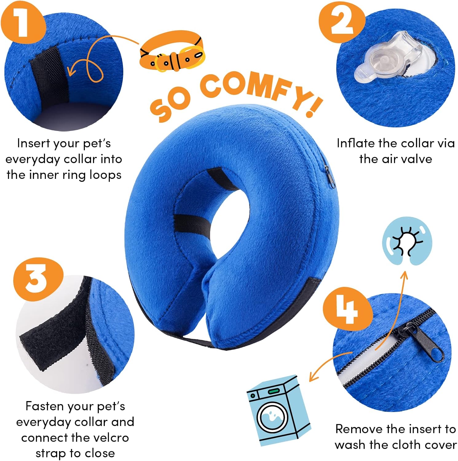 Protective Inflatable Collar for Dogs and Cats