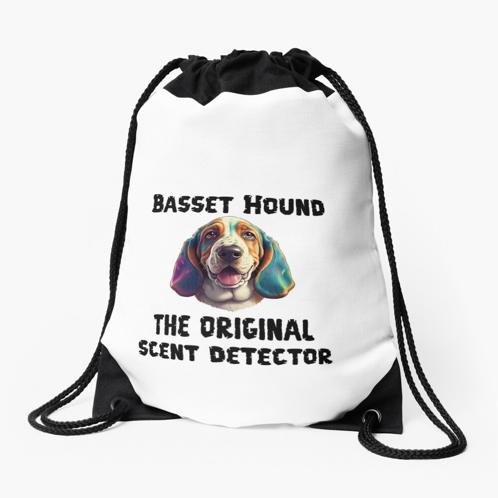 Basset Hound Drawstring Bag
