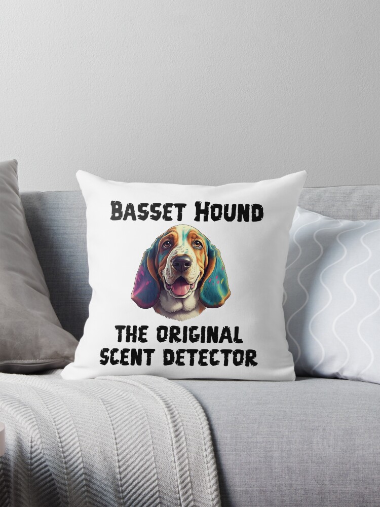 Basset Hound Throw Pillow