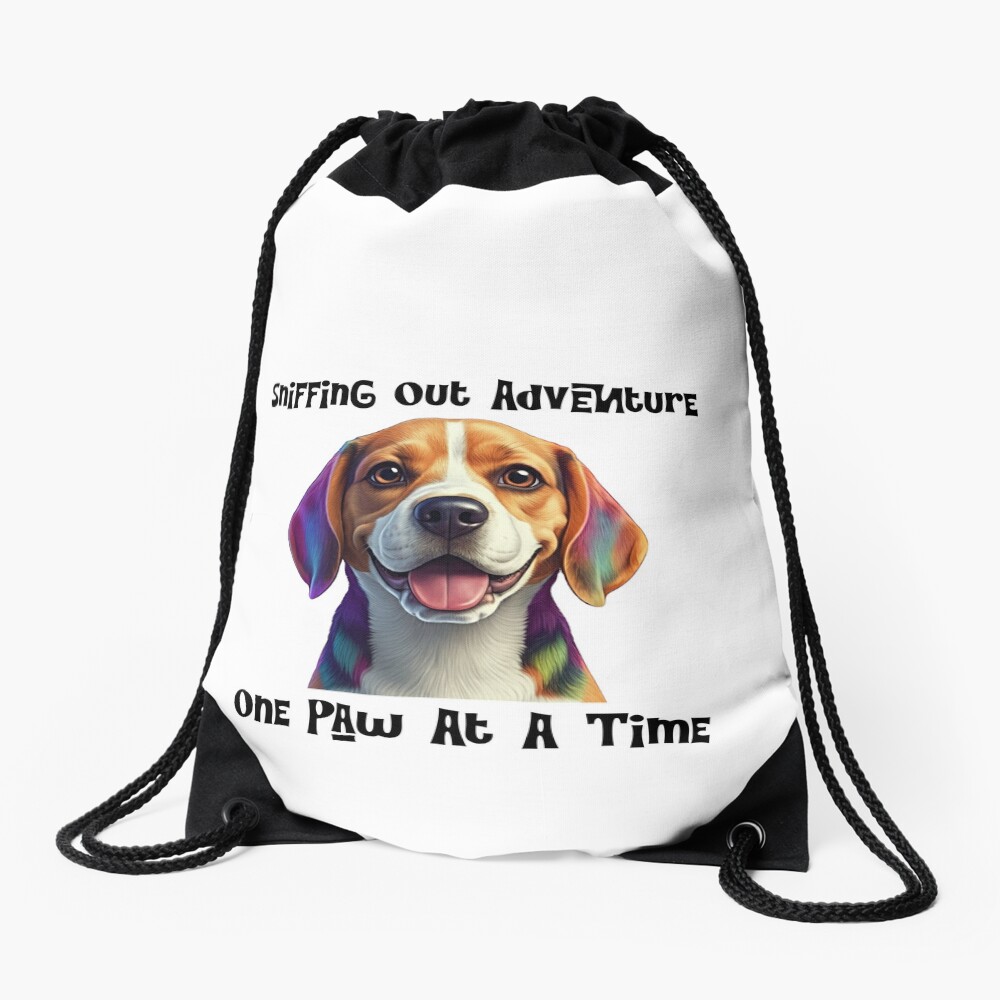 Beagle Adventure Drawstring Bag