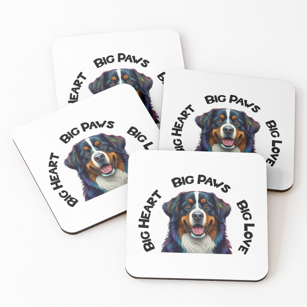 Big Heart, Big Paws, Big Love Coasters