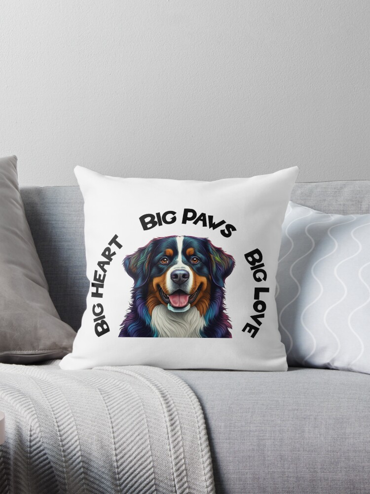 Bernese-Themed Decorative Pillow