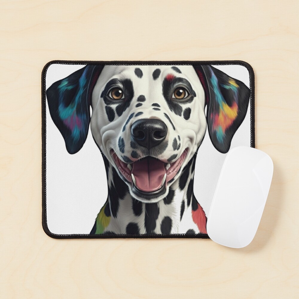 Colorful Dalmatian Mouse Pad
