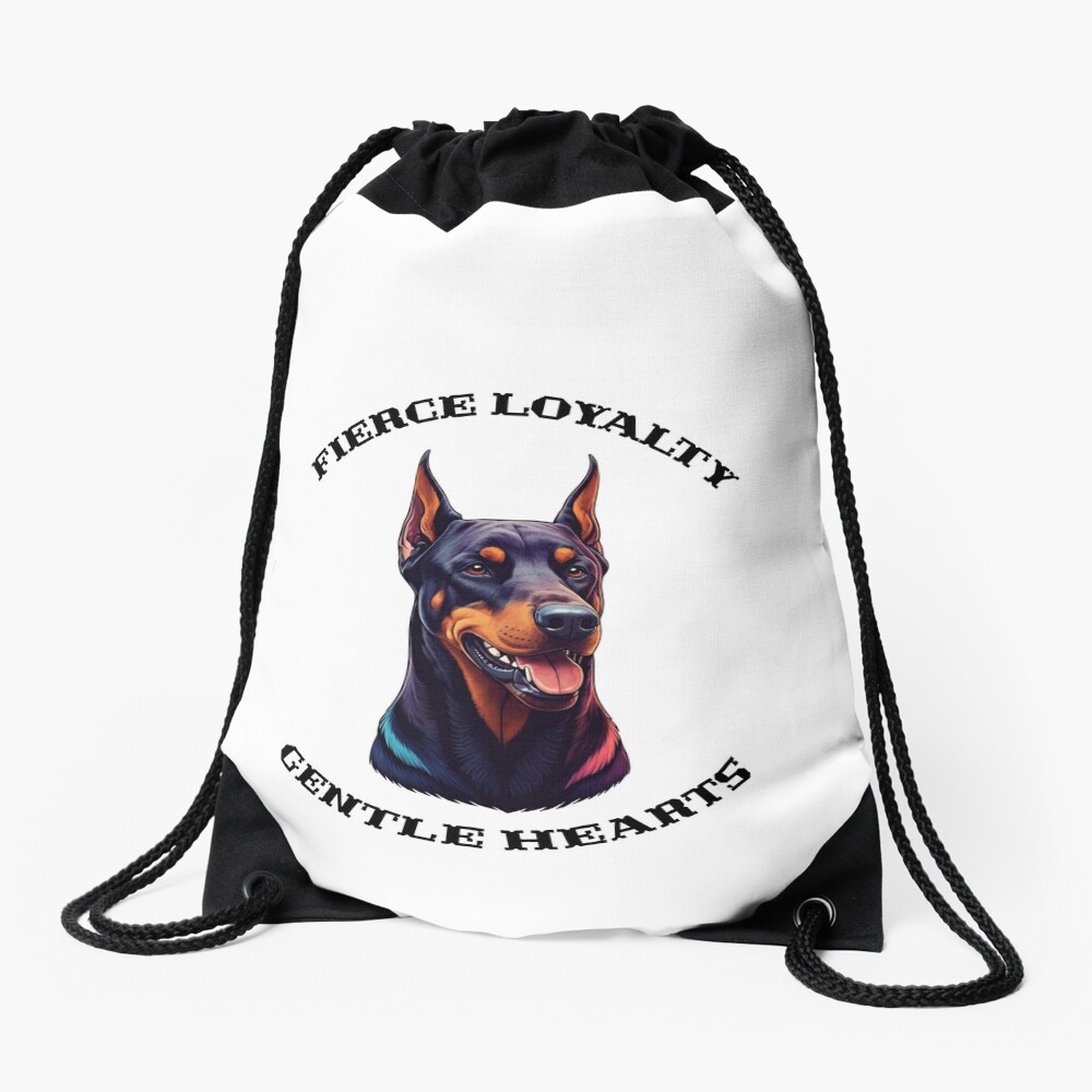 Doberman Drawstring Bag