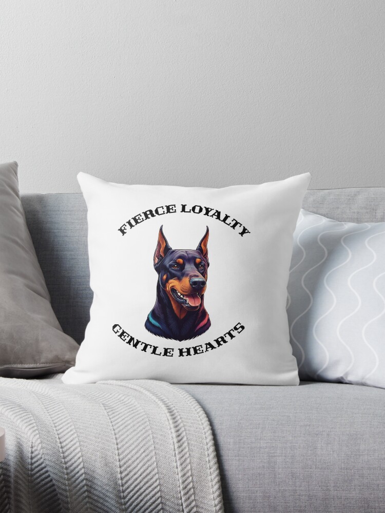 Doberman Throw Pillow