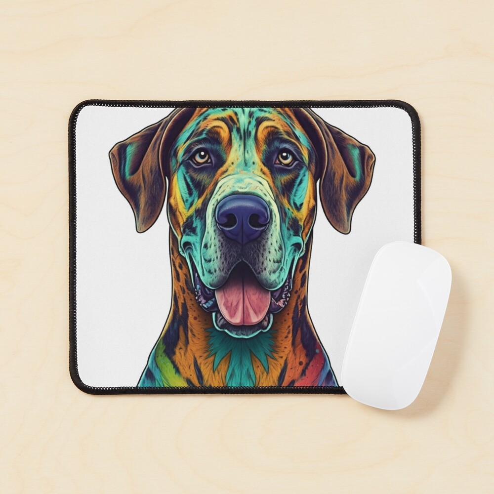 Colorful Dog Art Mouse Pad