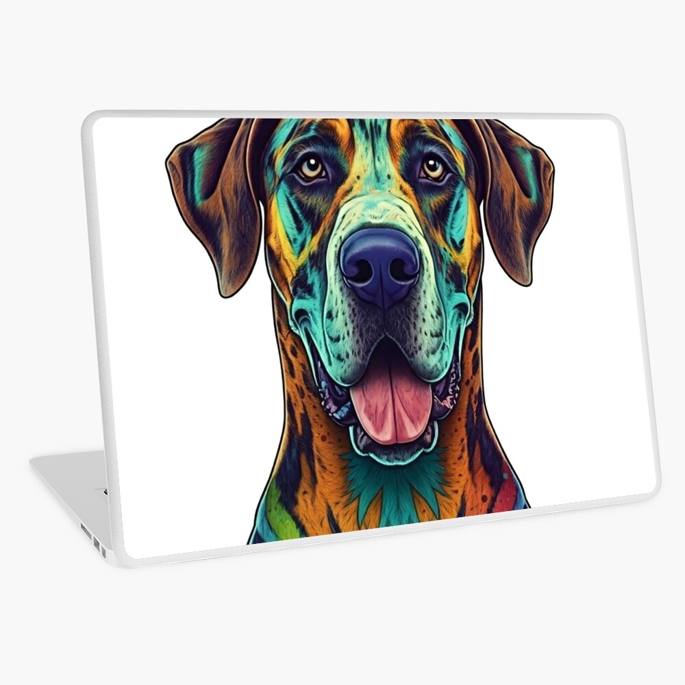 Colorful Dog Art Laptop Skin