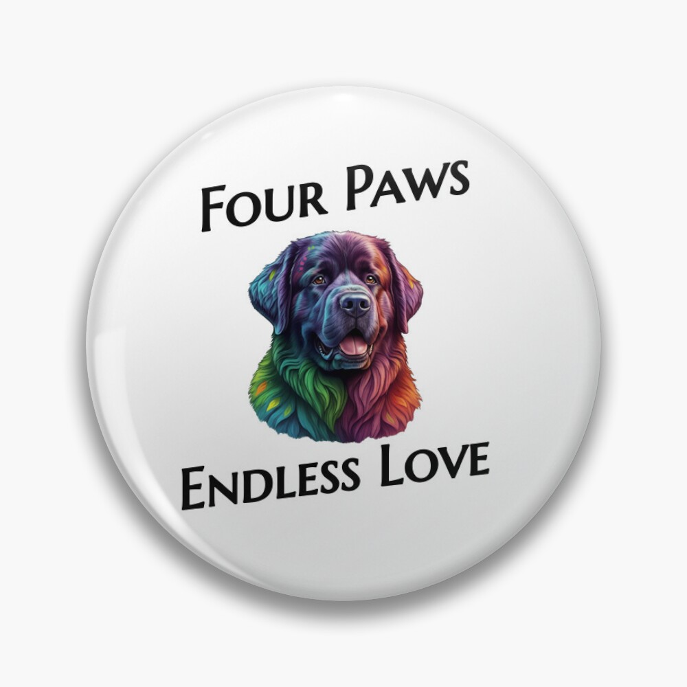 Four Paws Endless Love Button Pin