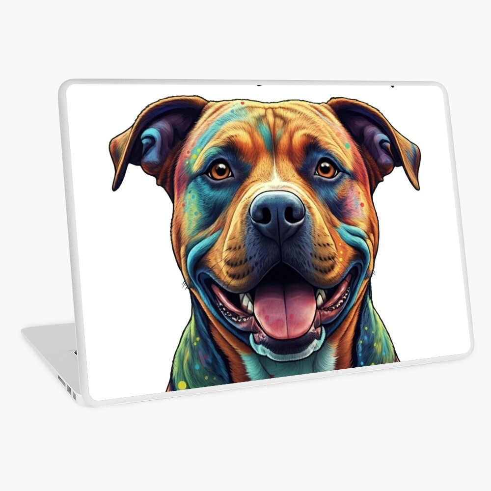 Colorful Dog Art Laptop Skin