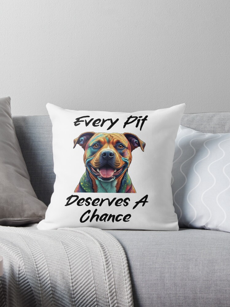 Pit Bull Advocacy Throw Pillow