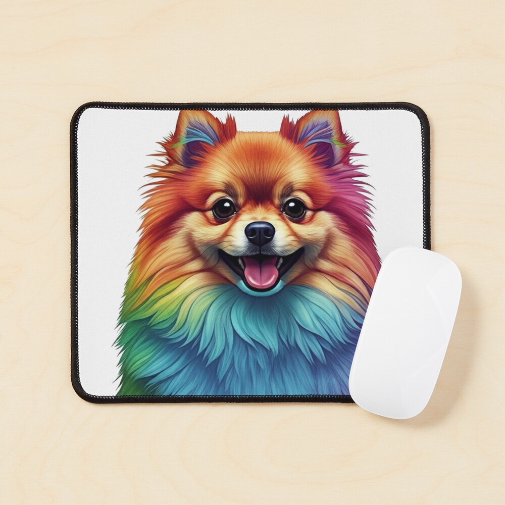 Rainbow Pomeranian Mouse Pad