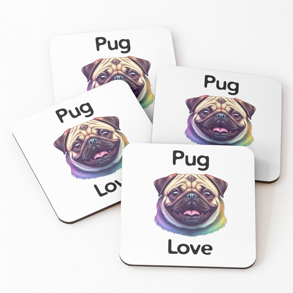 Pug Love Coasters