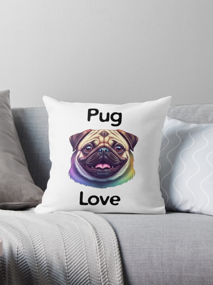 Pug Love Throw Pillow