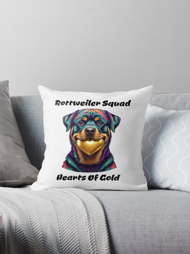 Rottweiler Squad Decorative Pillow