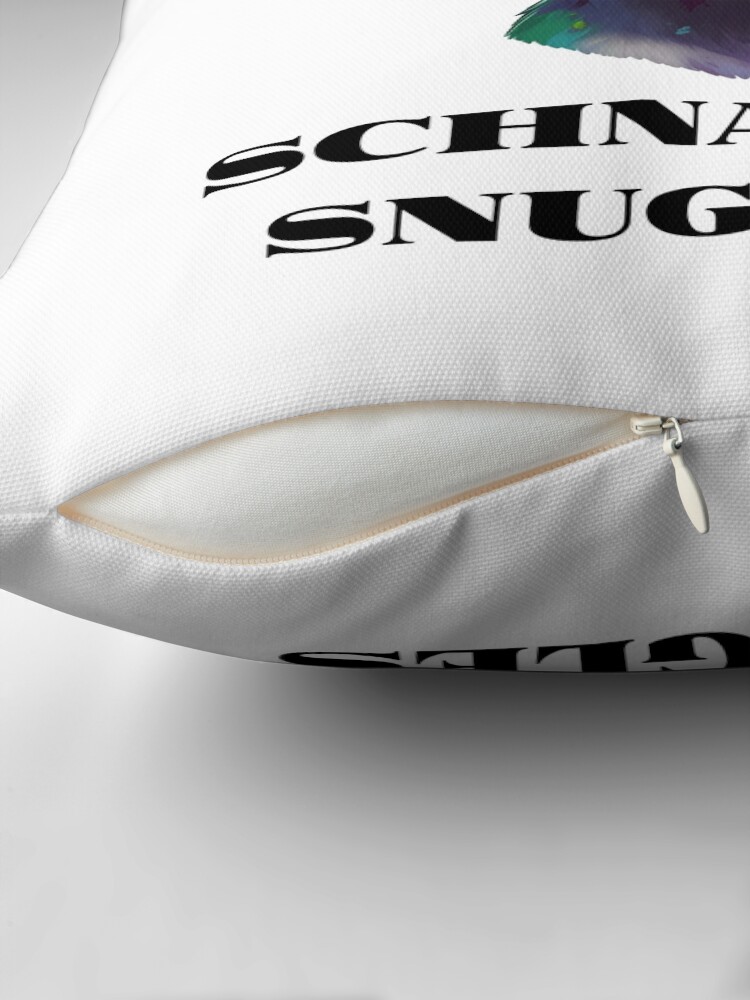 Schnauzer Snuggles Throw Pillow