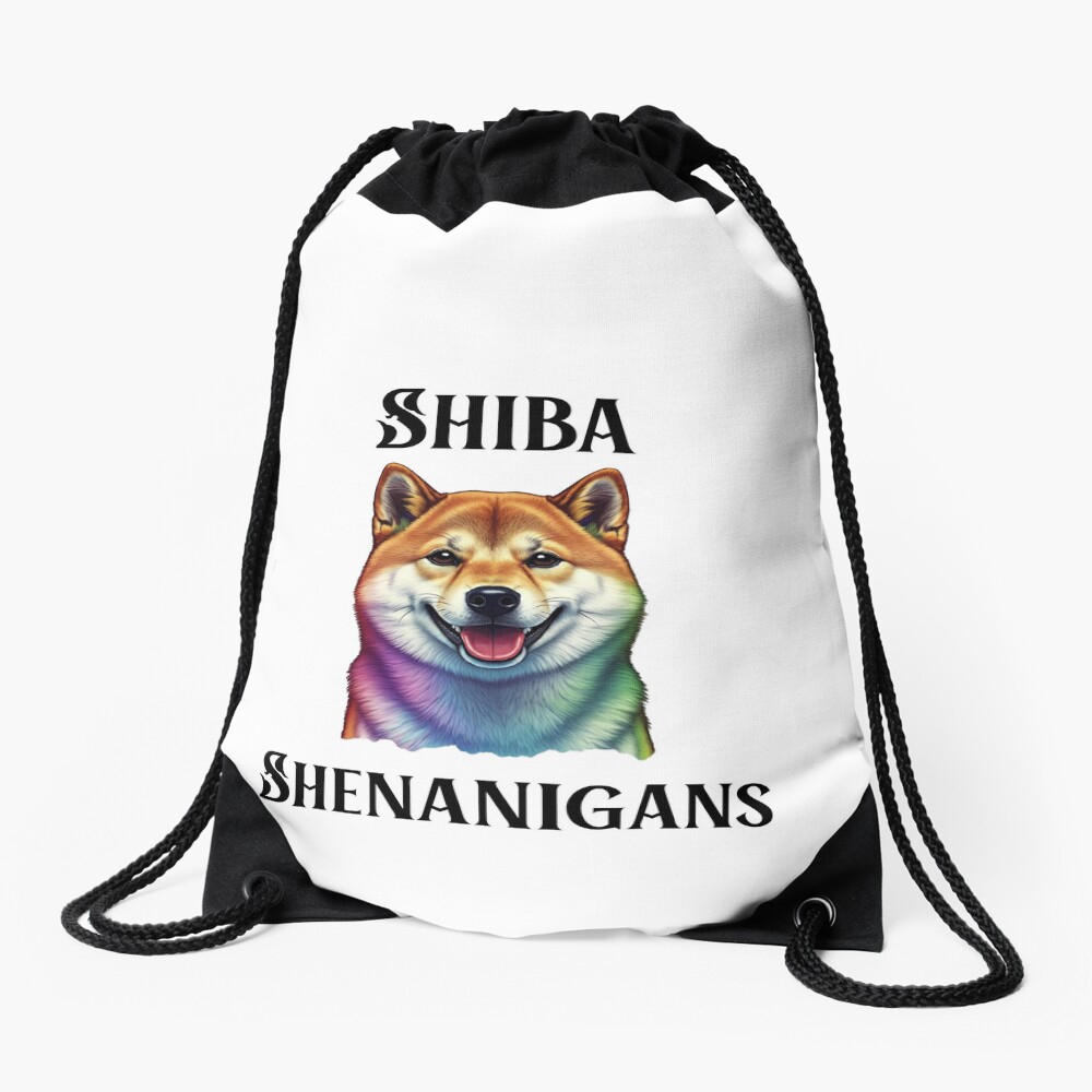 Shiba Shenanigans Drawstring Bag