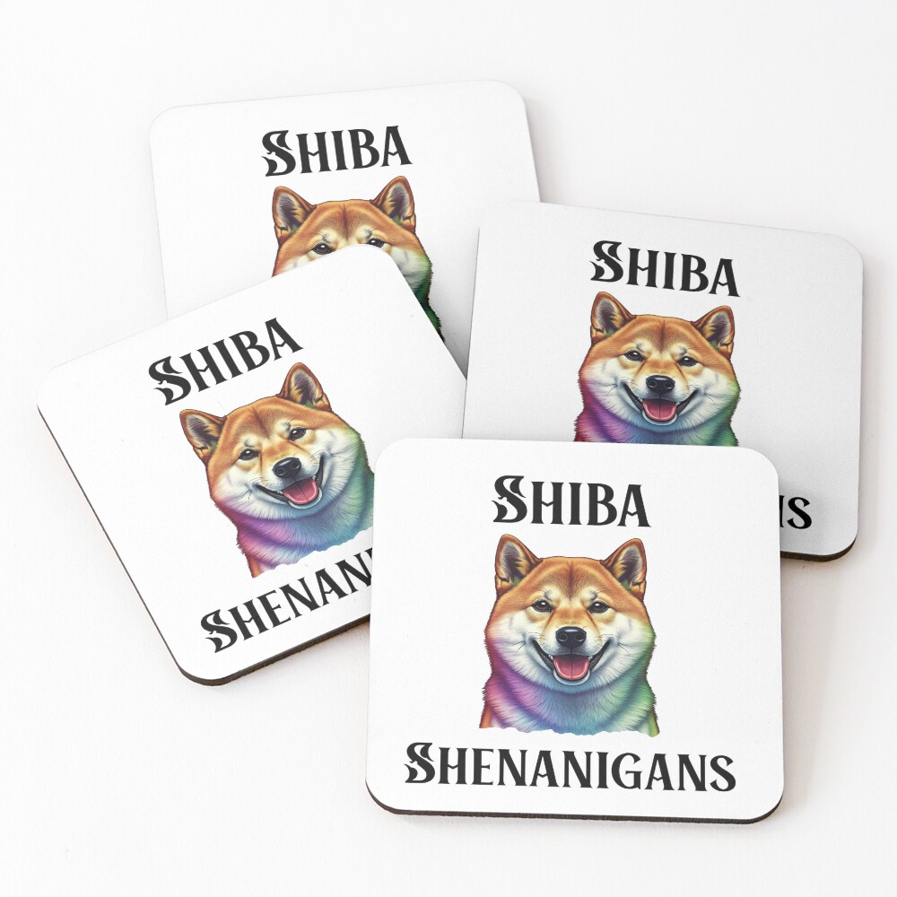 Shiba Shenanigans Coasters