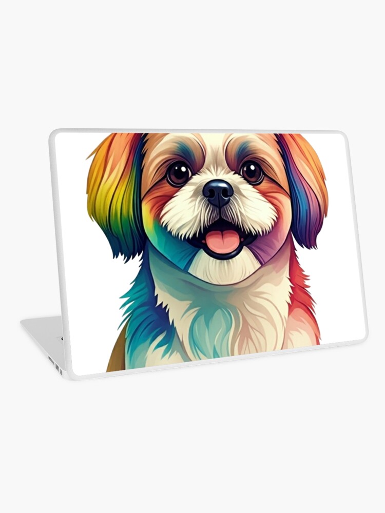 Colorful Shih Tzu Laptop Skin