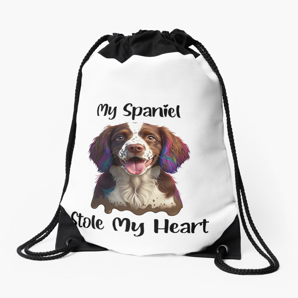 Spaniel Dog Drawstring Bag