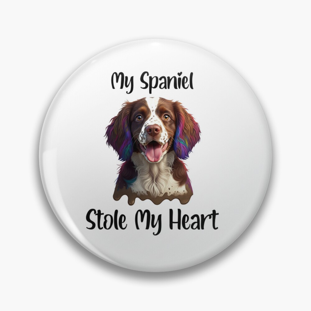 Spaniel Dog Button Pin
