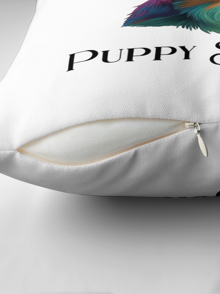 Sausage Dreams Puppy Schemes Throw Pillow