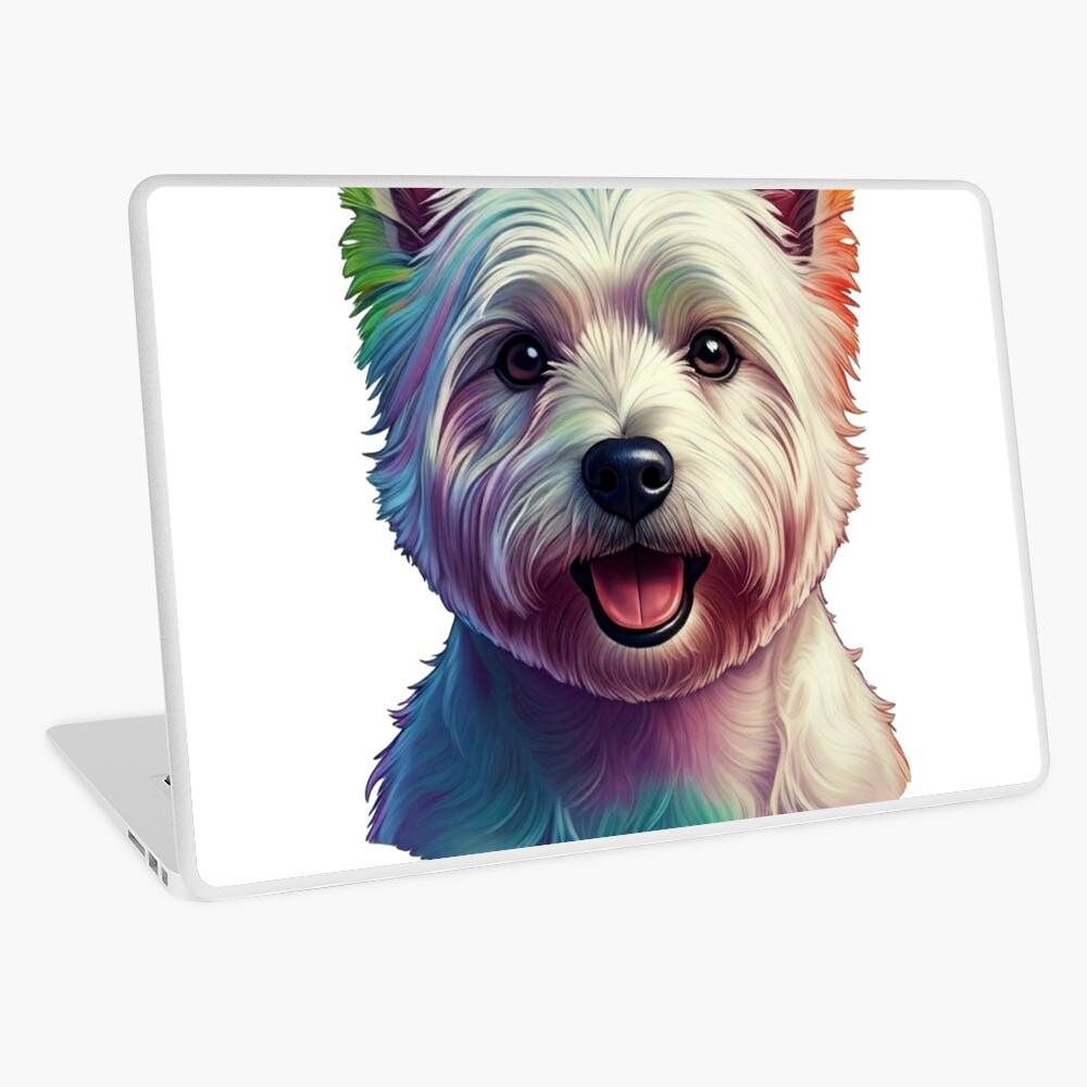 Colorful Westie Dog Laptop Skin